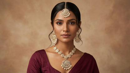 Royal Layered Kundan Pearl Necklace Set