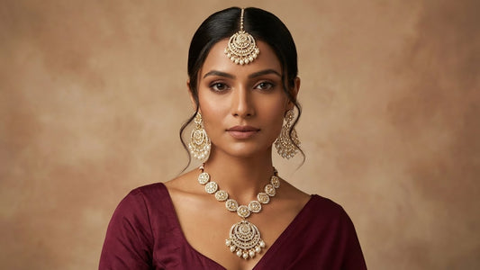 Royal Layered Kundan Pearl Necklace Set