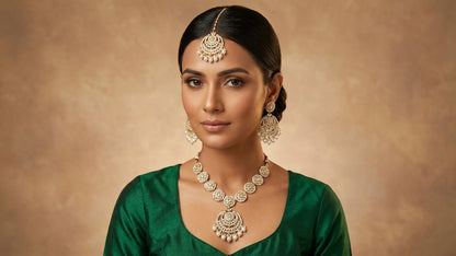 Royal Layered Kundan Pearl Necklace Set