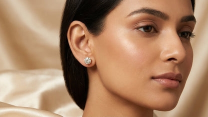 Classic Solitaire Crystal Stud Earrings