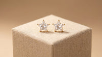 Star Solitaire Sparkle Stud Earrings