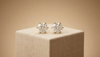 Classic Solitaire Crystal Stud Earrings