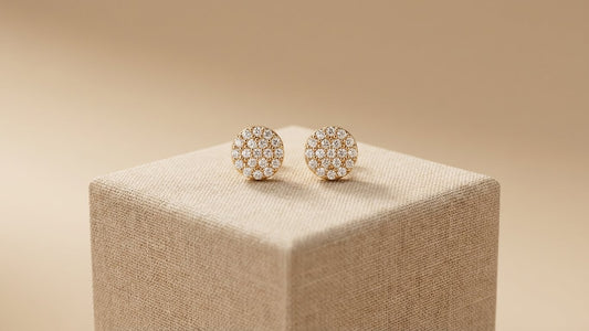 Crystal Round Sparkle Stud Earrings
